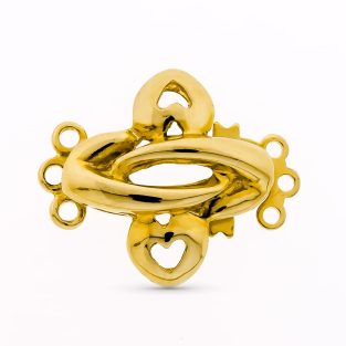 18K FORNITURA BROCHE COLLAR PARA 3 VUELTAS