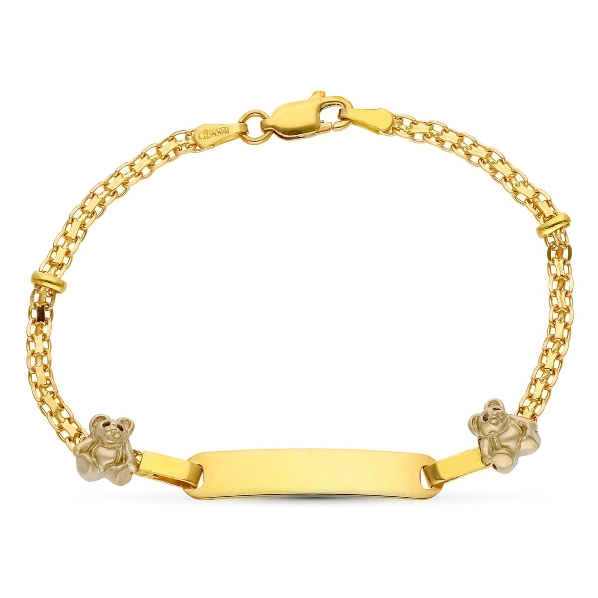 18K ESCLAVA ORO AMARILLO OSO S 16 CM