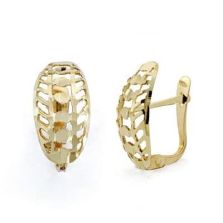 18K PENDIENTES CALADOS 14X7 MM