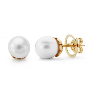18K PENDIENTES PERLA CULTIVADA 10 MM