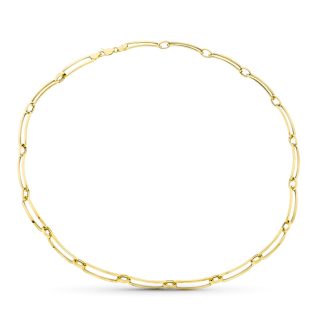 18K COLLAR ORO AMARILLO ESLABON ALARGADO