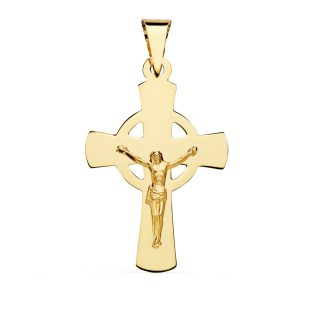 18K CRUZ CON CRISTO 34X22 MM