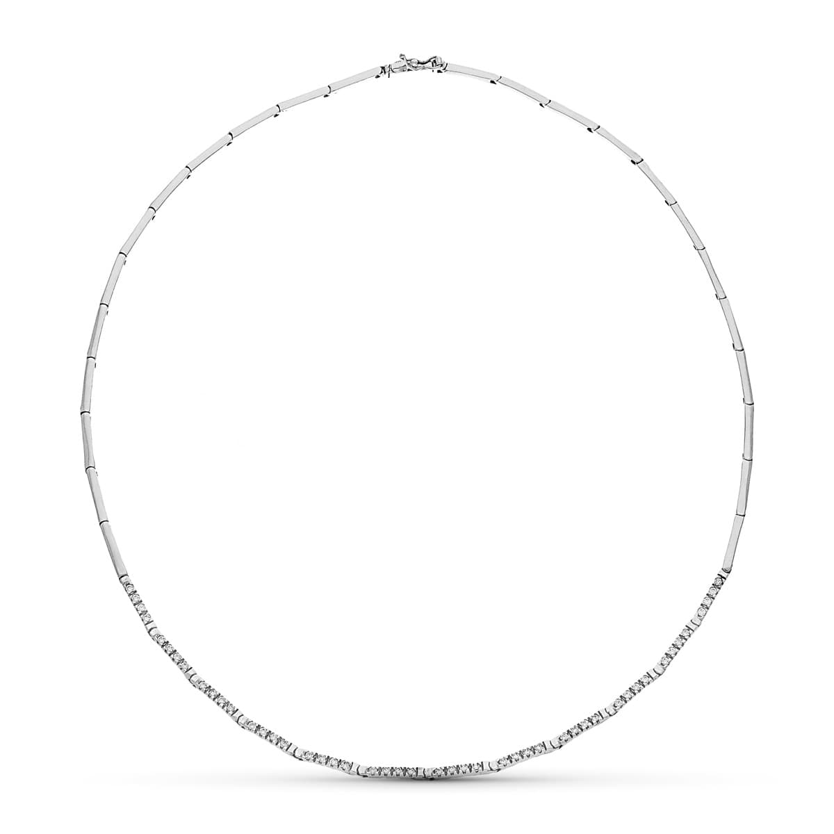 18K GARGANTILLA ORO BLANCO CIRCONITAS 45CM