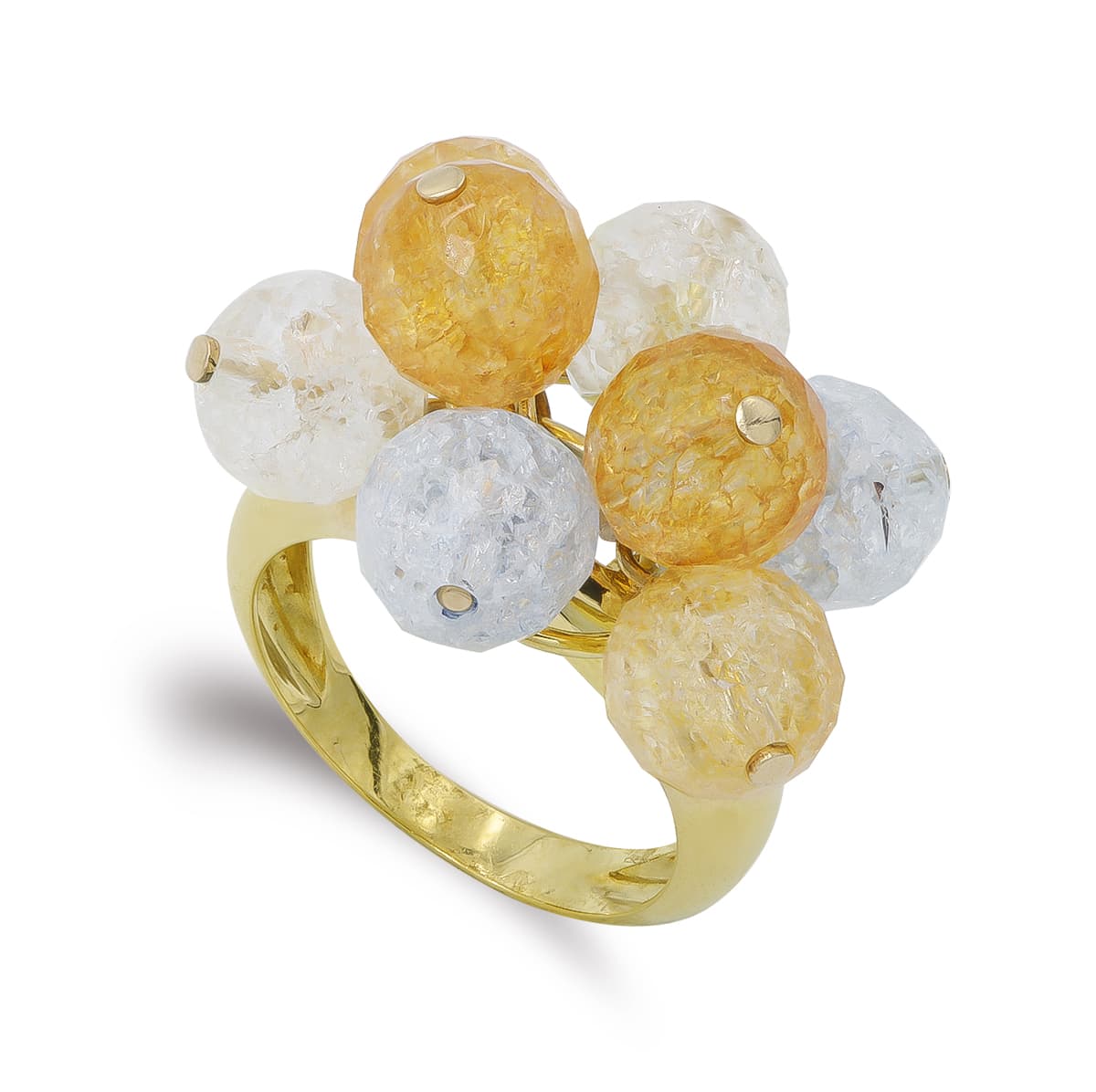 18K SORTIJA ORO AMARILLO PIEDRAS DE COLOR