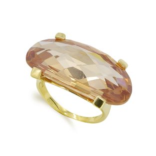 18K SORTIJA ORO AMARILLO PIEDRA OVAL GARRAS