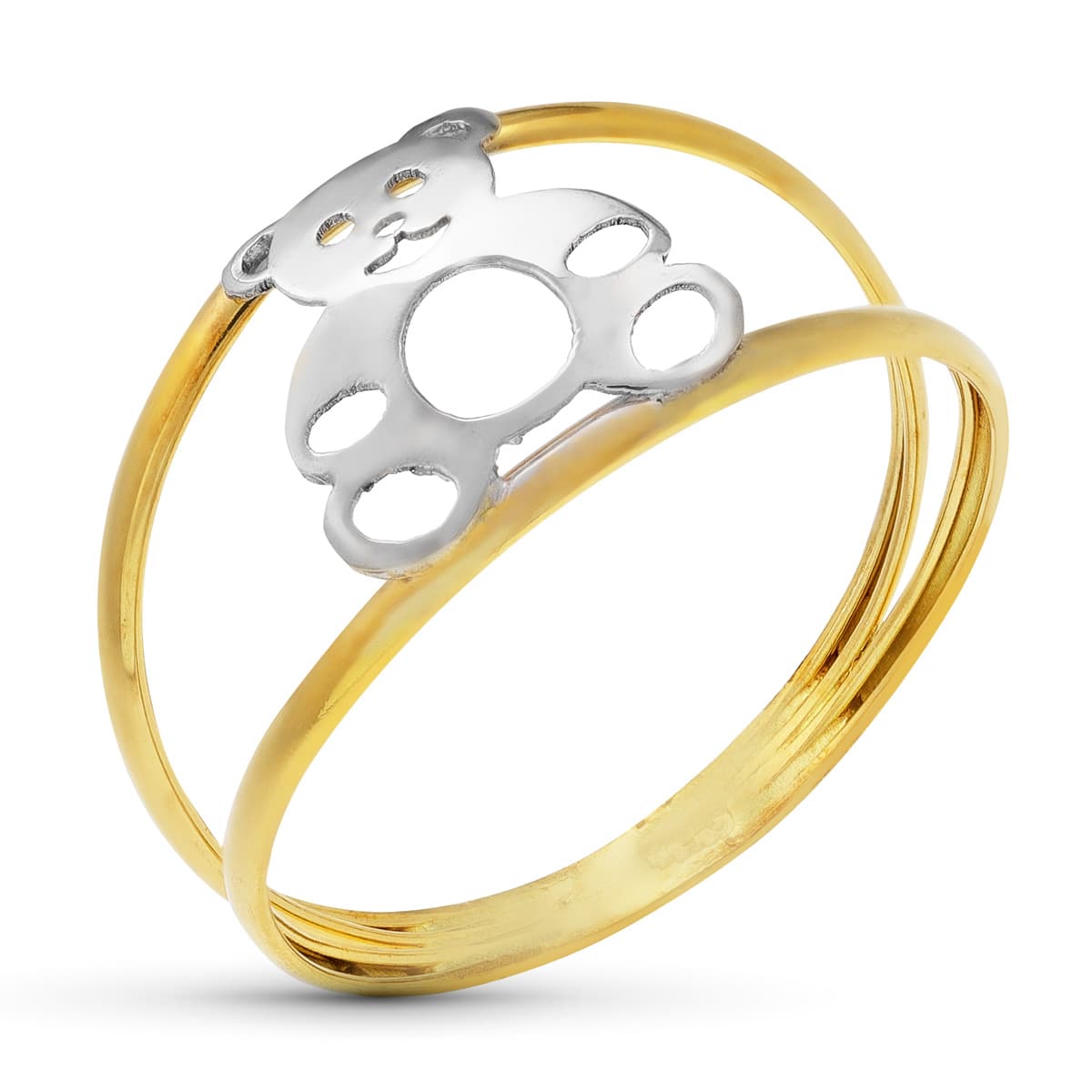 18K SORTIJA 2 HILOS ORO BICOLOR OSO