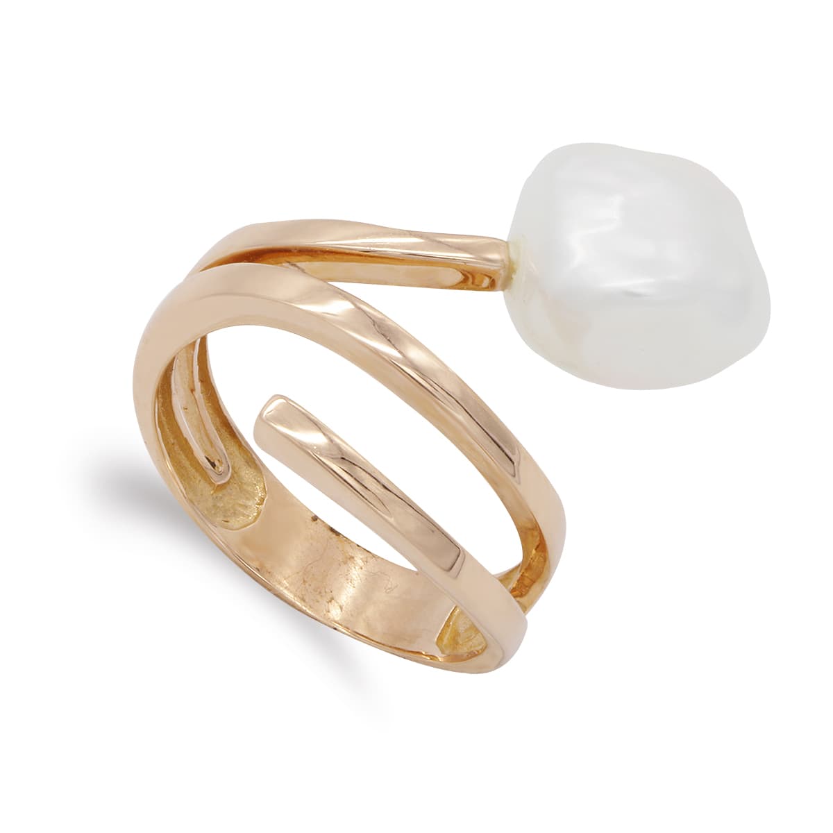 18K SORTIJA ORO ROSA Y PERLA