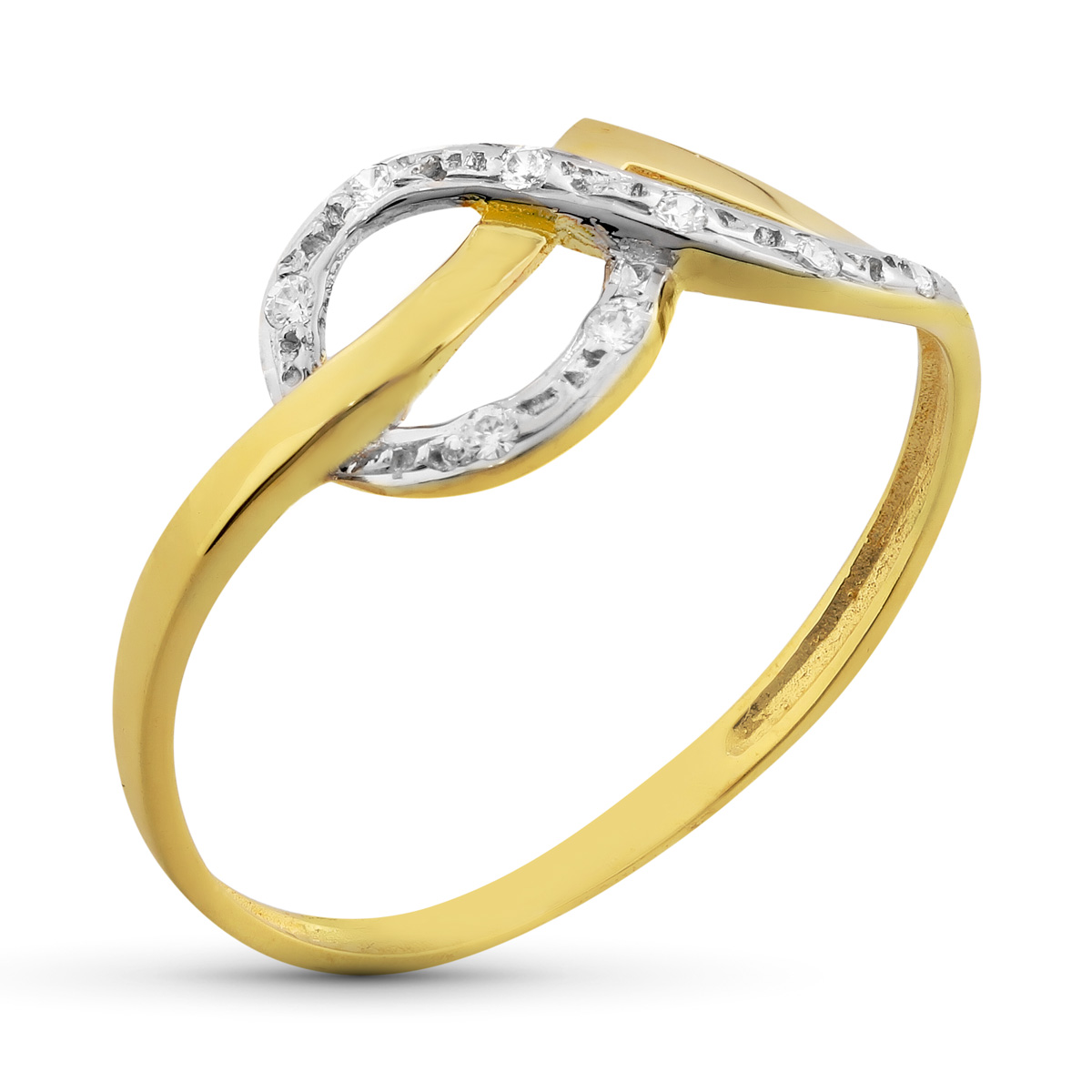 18K SORTIJA BICOLOR CIRCONITAS
