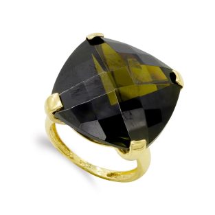 18K SORTIJA ORO AMARILLO PIEDRA COLOR GARRAS