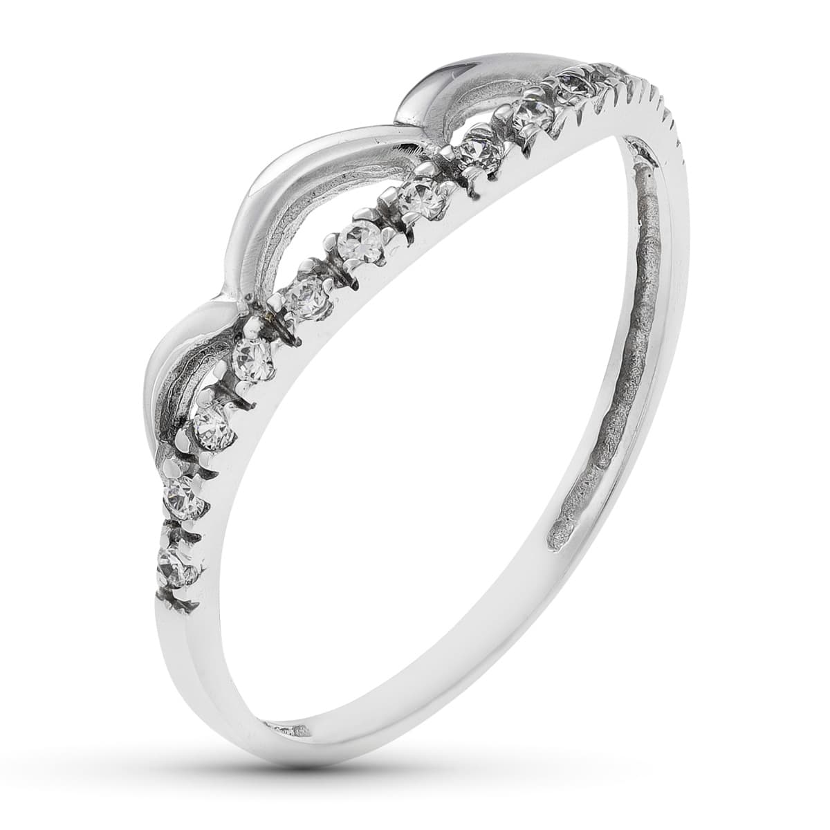 18K SORTIJA ORO BLANCO CIRCONITAS