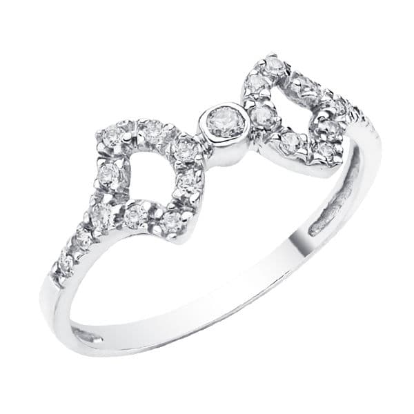 18K SORTIJA CIRCONITAS ORO BLANCO