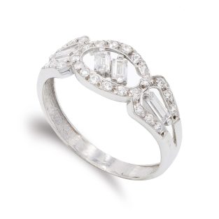 18K SORTIJA ORO BLANCO CIRCONITAS