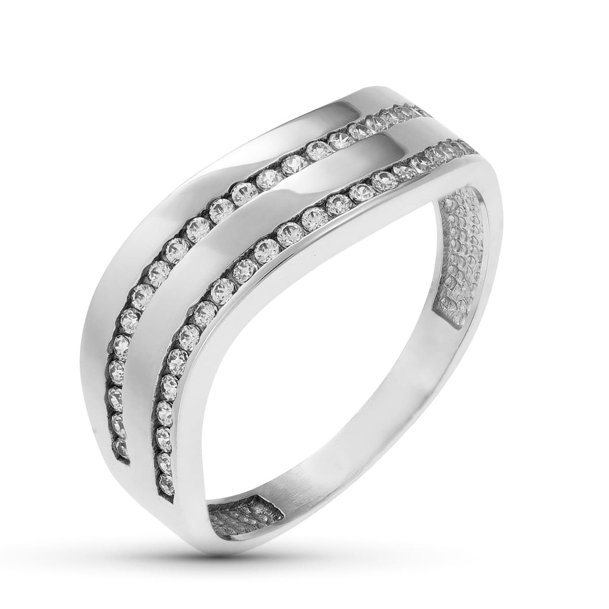 18K SORTIJA ORO BLANCO CIRCONITAS