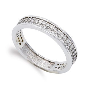 18K SORTIJA ORO BLANCO CON CIRCONITAS