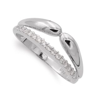 18K SORTIJA ORO BLANCO CON CIRCONITAS 17 MM CUERPO 2 MM