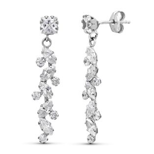 18K PENDIENTES CIRCONITAS 30X5 MM