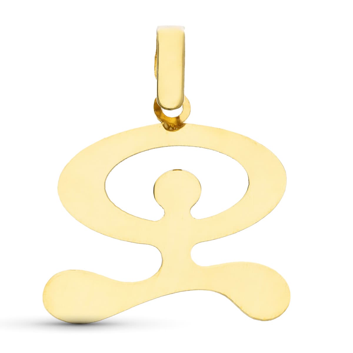 18K COLGANTE ORO AMARILLO INDALO SILUETA GRANDE