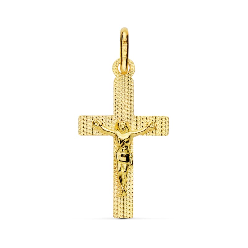 18K CRUZ CON CRISTO. 23X13 MM