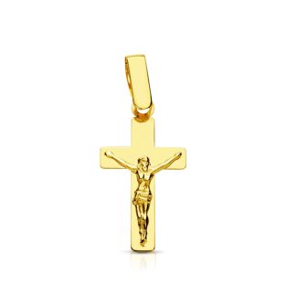 18K CRUZ CON CRISTO PLANA 20X11 MM