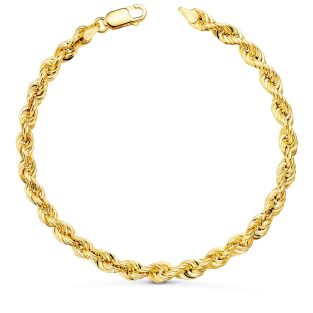 18K PULSERA ORO AMARILLO CORDON SALOMONICO. ANCHO 5 MM LARGO 20 CM