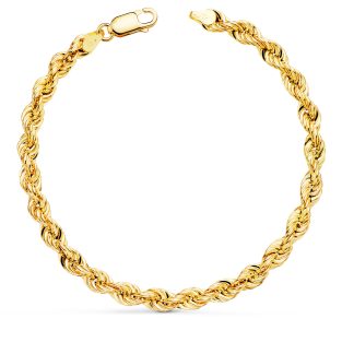 18K PULSERA ORO AMARILLO CORDON SALOMONICO. ANCHO 5 MM LARGO 21 CM