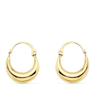 18K PENDIENTES HUECOS MORCILLA 13X4 MM