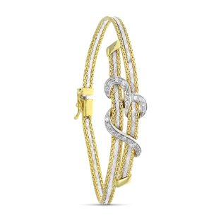 18K PULSERA ORO BICOLOR LAZO.
