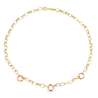 18K GARGANTILLA ORO BICOLOR ESLABONES 45CM