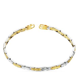 18K PULSERA BICOLOR 21.5 CM