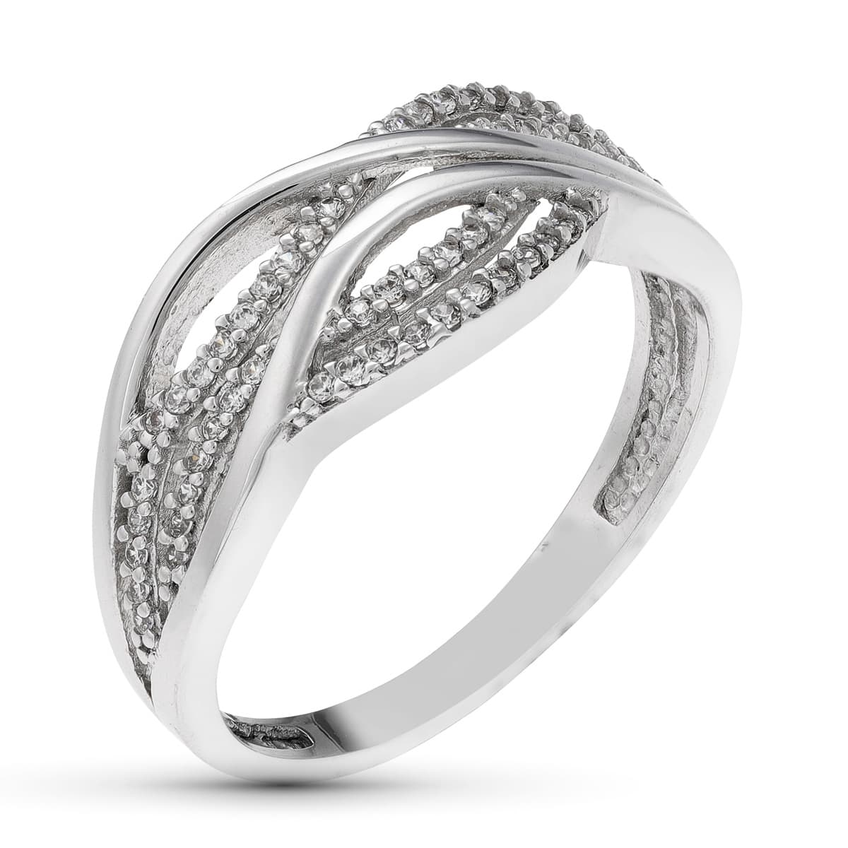 18K SORTIJA ORO BLANCO CIRCONITAS