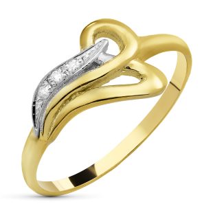18K SORTIJA BICOLOR CIRCONITAS