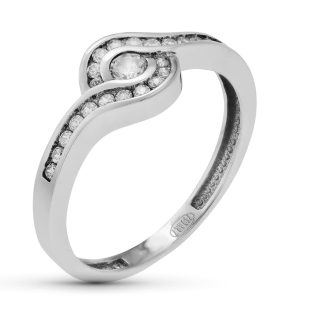 18K SORTIJA ORO BLANCO CIRCONITAS