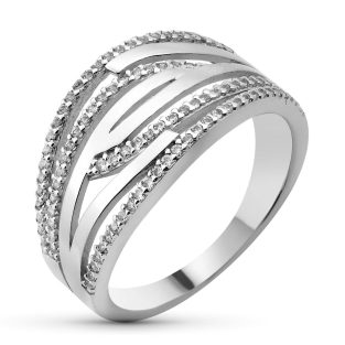 18K SORTIJA ORO BLANCO CIRCONITAS