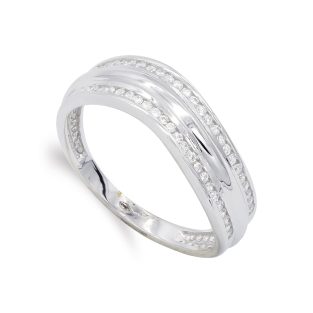 18K SORTIJA ORO BLANCO Y CIRCONITAS