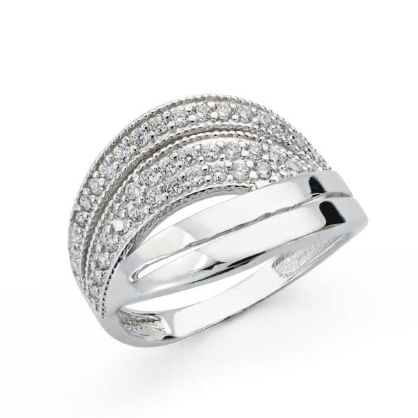 18K SORTIJA ORO BLANCO CIRCONITAS