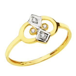 18K SORTIJA BICOLOR CIRCONITAS 9 MM