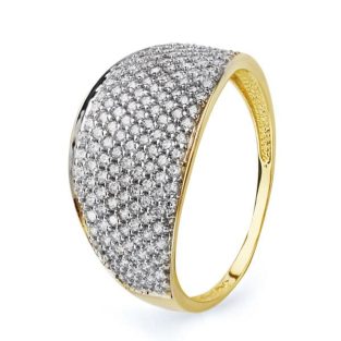 18K SORTIJA BICOLOR CIRCONITAS