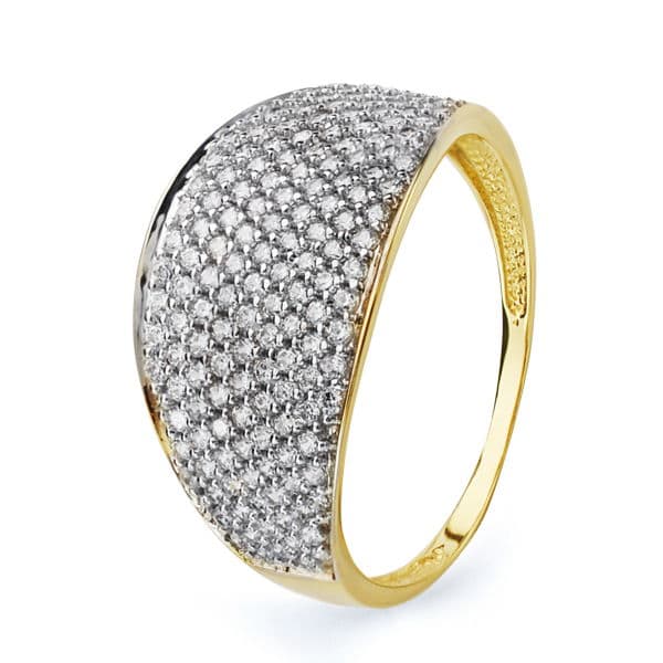 18K SORTIJA BICOLOR CIRCONITAS