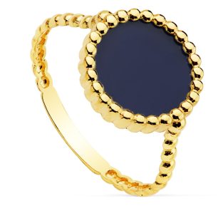 18K SORTIJA GALLONES LAPIZLAZULI 10 MM