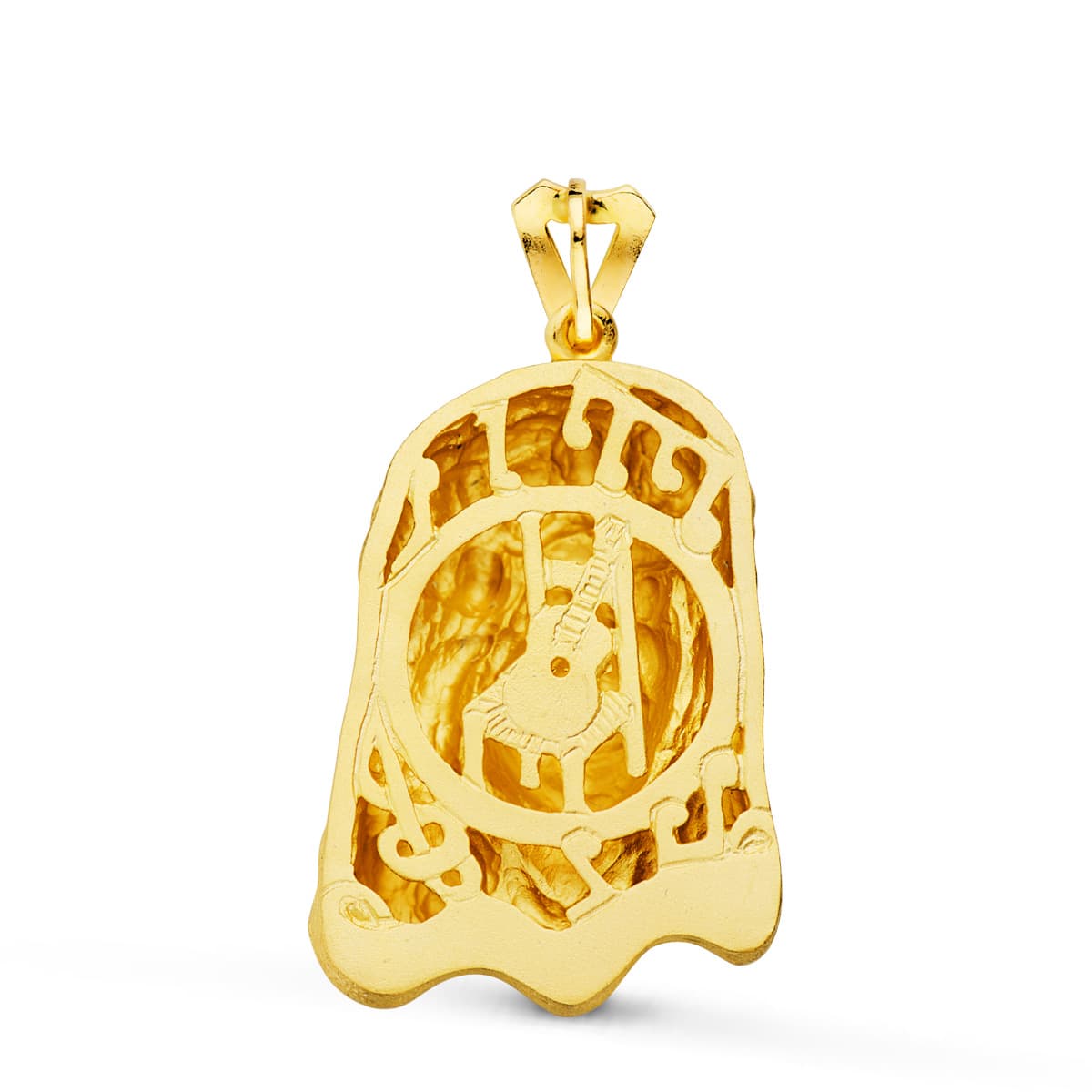 18K COLGANTE ORO AMARILLO CAMARON DE LA ISLA 36X25 MM - Imagen 2