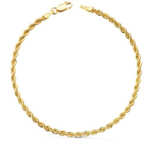 18K PULSERA ORO AMARILLO CORDON SALOMONICO. ANCHO 3 MM LARGO 19 CM