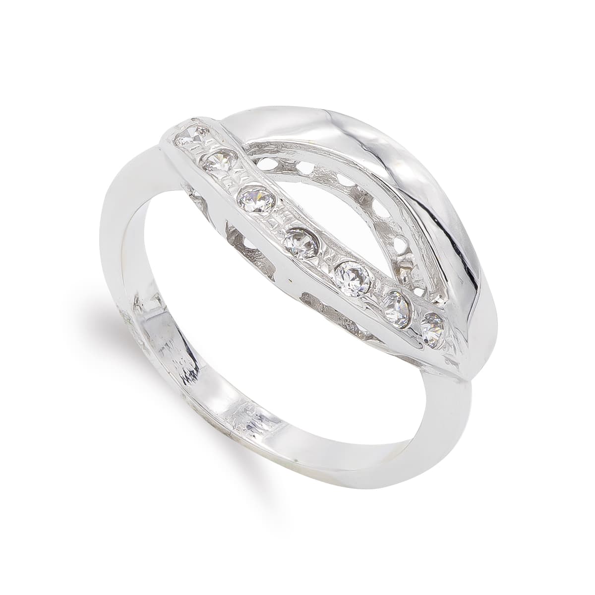 18K SORTIJA ORO BLANCO CIRCONITAS