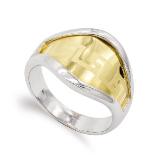 18K SORTIJA ORO BICOLOR GRECA