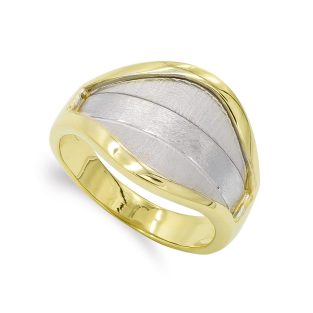 18K SORTIJA ORO BICOLOR MATE Y BRILLO