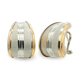 18K PENDIENTES ORO BICOLOR ORO ROSA Y ORO BLANCO