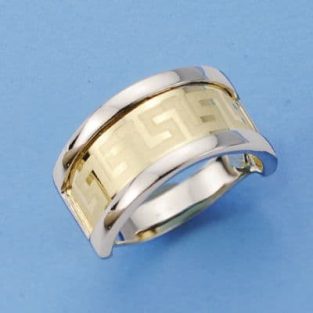 18K SORTIJA BICOLOR GRECA