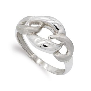 18K SORTIJA ORO BLANCO MATE Y BRILLO