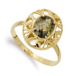 18K SORTIJA ORO AMARILLO 1 PIEDRA OVAL