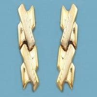 18K PENDIENTES ORO AMARILLO TALLADOS.