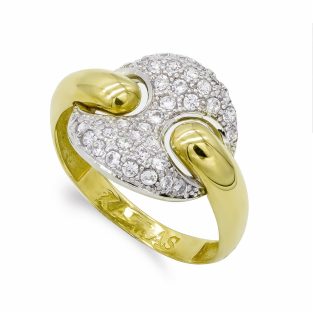 18K SORTIJA ORO BICOLOR CON CIRICONITAS